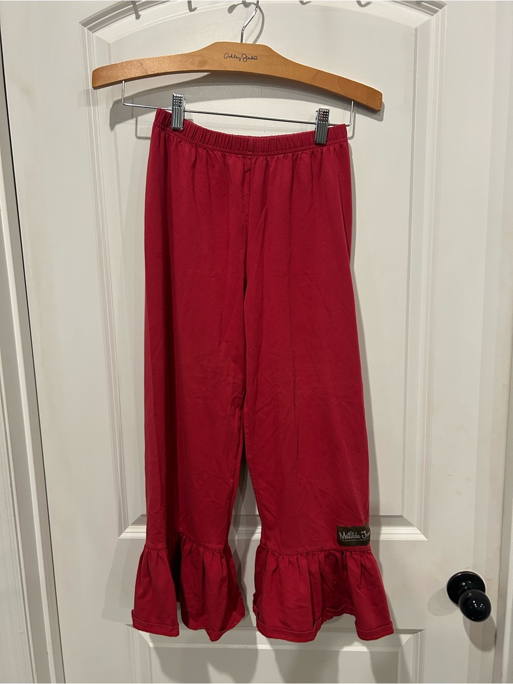 Matilda Jane Red Ruffle Hem Kids Pants